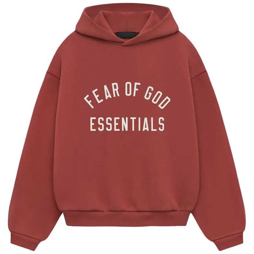 Fear of God Essentials Crimson Hoodie & Sweatpants Set XL NWT - Picture 2 of 7
